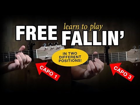 How to Play "Free Fallin" on Acoustic Guitar with a Capo! Beginner Guitar Lesson