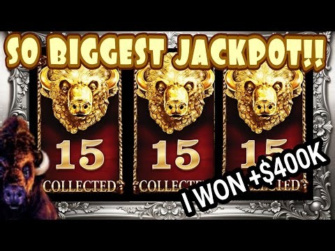 Omg! SO BIGGEST JACKPOT with 15 Gold Heads Collected I Won +$400k!!