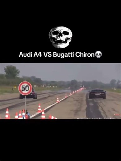 Audi A4 Vs Buggati Chiron..☠️