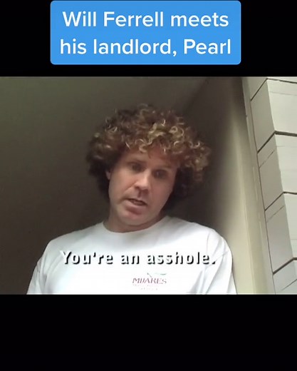 will ferrell meets his landlord, pearl￼ 👶 w/ @pearlmckayy #thelandlord #funnyordie #willferrell #pearl