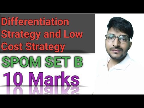 Differentiation Strategy and Low Cost Strategy CA FINAL SPOM SET B | SET B SPOM |