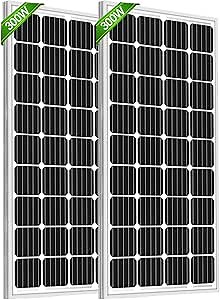 600 Watt Solar Panel, 12/24Volt Solar Panel 2 Pack 300 Watt Solar Panel for RV Marine Rooftop Farm Battery and Other Off Grid Applications