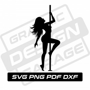 Pole Dancer Svg - Pdf - Png - Dxf - Pole Dance - Run - Commercial Use - Exotic Dancer - Silhouette - Clip Art - Instant Download - Stripper - Etsy
