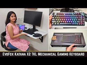 EvoFox Katana X2 TKL Mechanical Gaming Keyboard | RGB Backlight & Volume Knob Detail Review.