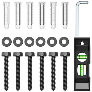 [Hot Item] Lag Bolt Kit for TV Wall Mount, Lag Bolts, Wall Anchors, Washers, Allen Key, Bubble Level, for Wood Stud