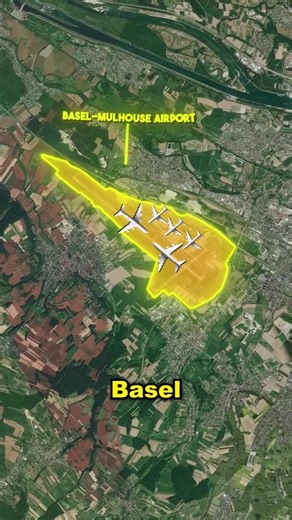 How France & Switzerland Share One Airport! ✈️🇫🇷🇨🇭 #France #Switzerland #AirportFacts #BaselAirport | Geo Explanation 2.1