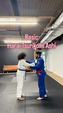 Basic Harai Tsurikomi Ashi. Lift/pull foot sweep. #judo