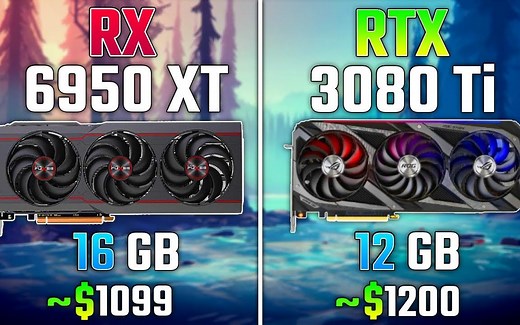 6950 XT vs RTX 3080 Ti -游戏实测对比