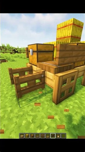 Minecraft 2 Mini Build Hack Using Hay Bale #minecraft #shorts