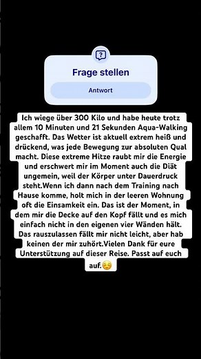 Mein Leben mit über 300 kg - Wenn die Einsamkeit dich einholt 💔 #shorts