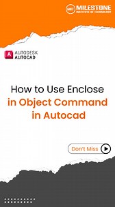 🏗️ AutoCAD Pro Tip: Enclose in Object Command! 🎯 Did you know AutoCAD allows you to quickly enclose objects into a boundary with just a few clicks? The Enclose in Object command is a game-changer for engineers, architects, and designers looking to speed up drafting and improve accuracy! 🚀 💡 Learn how to use this feature and take your AutoCAD skills to the next level! . . 🌐 Explore our courses: https://milestone.ac.in/courses/autocad-course-mechanical/ 📞 Call: 9819857244 / 8454065555 / 9137