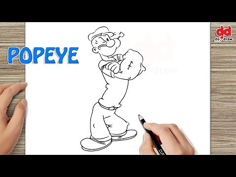 How to Draw Popeye | Cartoon characters Drawing | Easy step by Step Drawing #drawing #tutorial