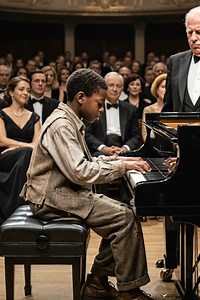 The great pianist mocks the blind Black child — “If you play well, I’ll give you ten million dollars.” No one was ready for what came next… The prestigious hall of Carnegie Hall was bathed in solemn dimness as the audience held its breath. On stage, Alexander Voss, a world-renowned pianist, sat down at a majestic Steinway. For decades, his name had stood among the elite of classical music: sold-out concerts, prestigious awards, and a reputation as brilliant as it was intimidating. His genius was