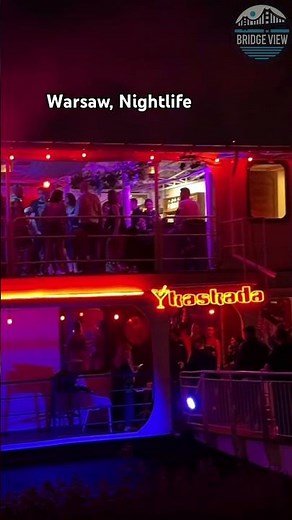 Warsaw Nightlife in a Summer Party Boat