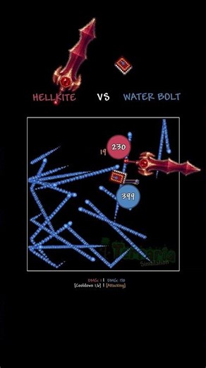 Hellkite VS Water Bolt #terraria #simulation #satisfying #shorts #terrariasimulation