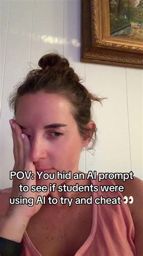 POV: You hid an AI prompt to see if students are using AI to try and cheat 👀 ##aidetector##ai##gptzeroad##education##tiktokteacher