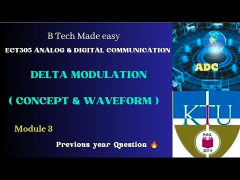 Analog & Digital Communication/ Delta Modulation concept & waveform/ Module 3/ ECT305