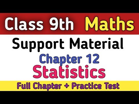 Support Material Class 9 Maths Chapter 12 Statistics | Full Video