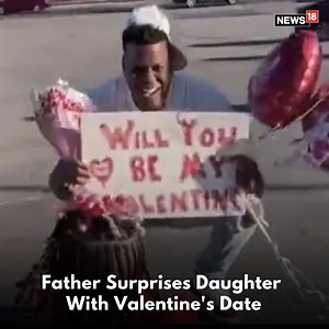It's Valentine's Day today and people across are celebrating it. A video has emerged on the internet which shows a father surprising her little daughter by taking her out on her first-ever date on Valentine's day. 🎥: CharriseJLane/Twitter #valentines #valentines2023 #Father #Daughter | News18