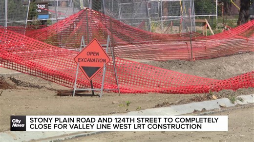 Major intersection to completely close for Valley Line West LRT construction