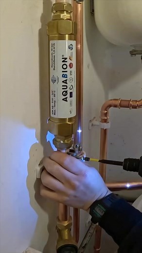 Perfect aquabion scale water conditioner installation #amsr #plumbing #toolbag | Asmr Reel