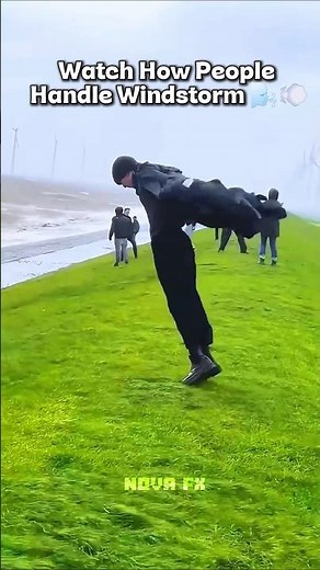 People Facing Powerful Windstorm 🌪️ | Dangerous Moments Captured
