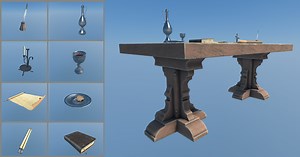 Medieval Table Setup | 3D Props | Unity Asset Store