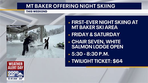 WA's Mount Baker Ski Area offers nigh skiing for the first time ever