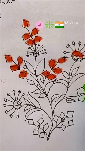 🌸❇️🇮🇳 Creative Flower Indian Flag painting #viral #shorts