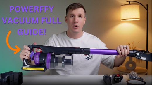 Watch Powerffy Vacuum full guide unboxing, assembly, and usage! on Amazon Live