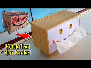 cara membuat kotak tisu dari kardus bekas