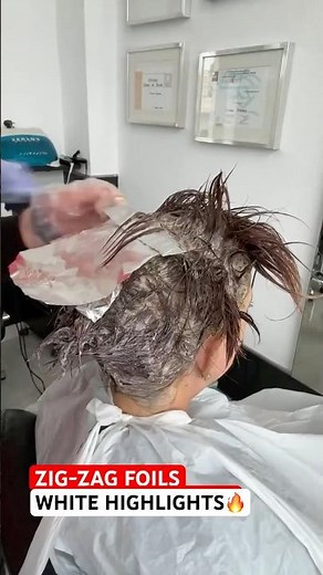 ZIG-ZAG FOILS WHITE HIGHLIGHTS: Complete Tutorial Linked Below! 🔥🔥🔥