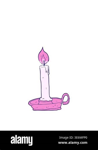 stretching up animation of cartoon old candlestick Stock Video Footage - Alamy