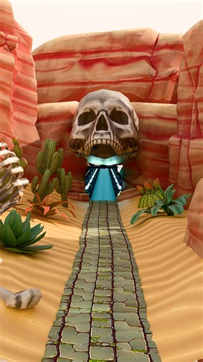 Endless-Runner-Environment-Desert-to-City-Transition