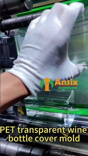 PET transparent wine bottle cover mold #ansix #injection #factory