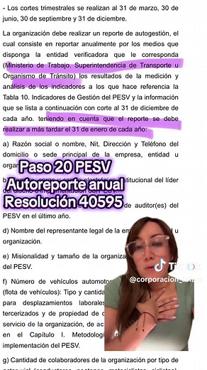 Autoreporte PESV: Correos y Fechas Clave