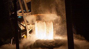 Antares rocket successfully launches from Wallops Flight Facility, destined for the International Space Station