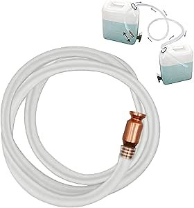 Gas Siphon Hose Pump Shaker Siphon for Gasoline Fuel Water Transfer Safe Multi-Purpose Self Priming Pump 6 Foot High Grade Hose 1/2" Valve