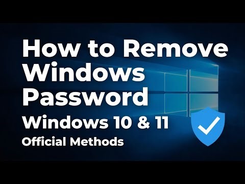 How to Remove Windows Password Safely (Windows 10 & 11 – Official Methods)