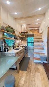 This creative Tiny Home doubled it's living space #shorts