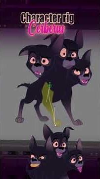 Cerberus 🐾 Rigging process #characterrigging #animated