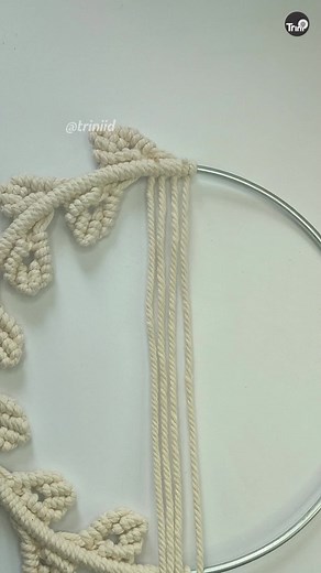 Macrame Ring Wrapping Tutorial with Leaves Pattern