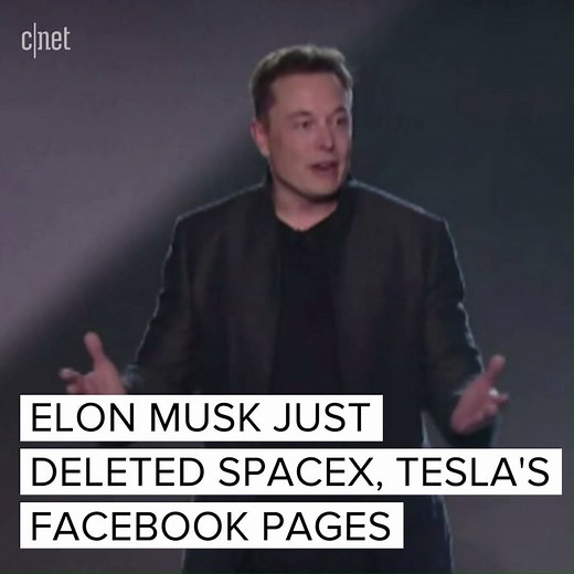 173K views · 2K reactions | Elon Musk just weighed in on the fallout of the Cambridge Analytica scandal by deleting the SpaceX and Tesla Facebook pages. | CNET | Facebook