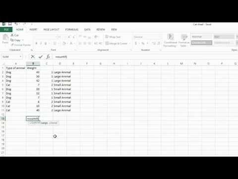 How to use the COUNT, COUNTIF and COUNTIFS functions in Excel 2013?