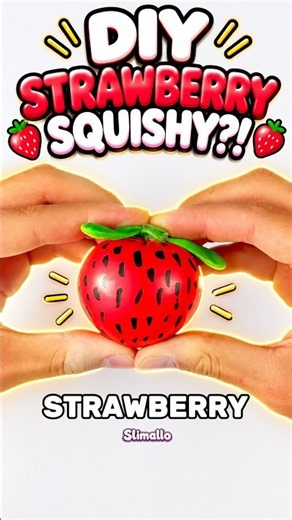 DIY STRAWBERRY SQUISHY!? 🤔🍓🤯