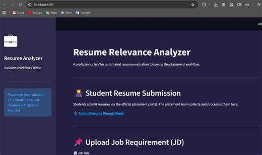 Built an AI-Powered Resume Relevance Analyzer with Python and FastAPI. | Marilyn Pious T posted on the topic | LinkedIn