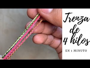 4-strand braid step by step in 1 minute