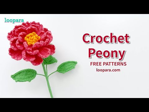 Crochet Peony Flower - Free Pattern