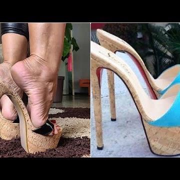Very demanding collection of wooden high heel mule sandals for ladies.
