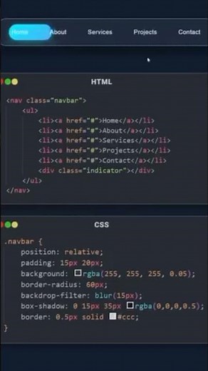 Create a Responsive Navigation Bar with HTML & CSS 🔥 | Beginner Friendly #Shorts#html #coding #css